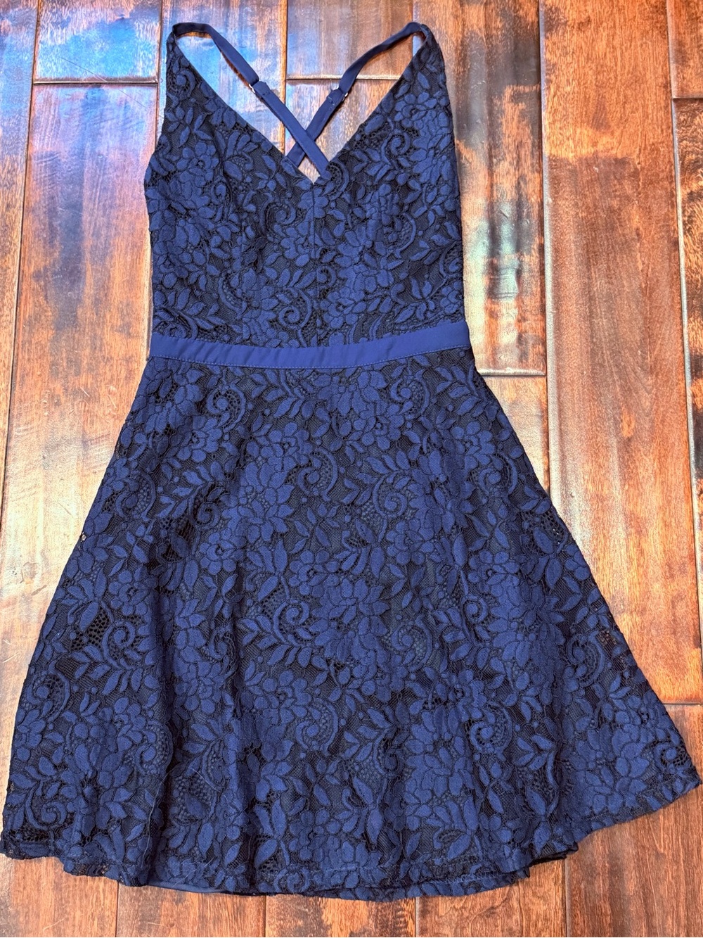 Juniors Lulus Navy Blue Dress, XS
